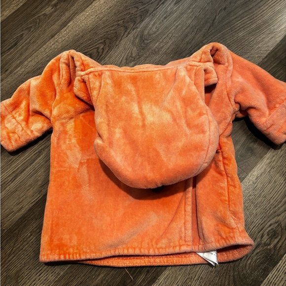 Pottery Barn Kids Cozy coral Hooded Towel terry cloth baby robe cute sweet - Picture 4 of 7